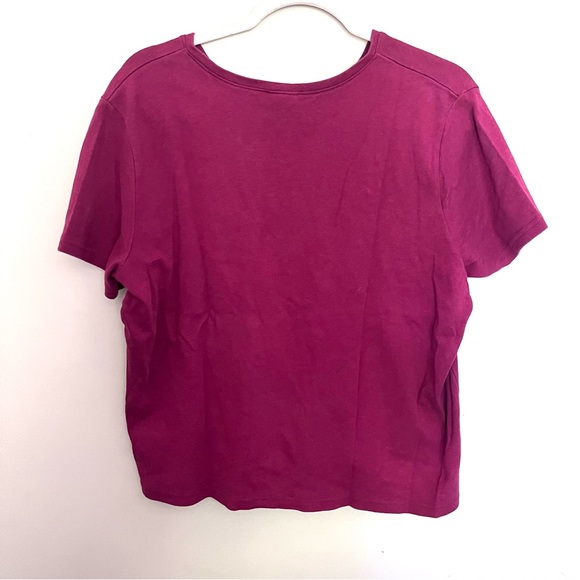 L.L. Bean Basic Magenta T-Shirt - Size XL - Picture 5 of 7